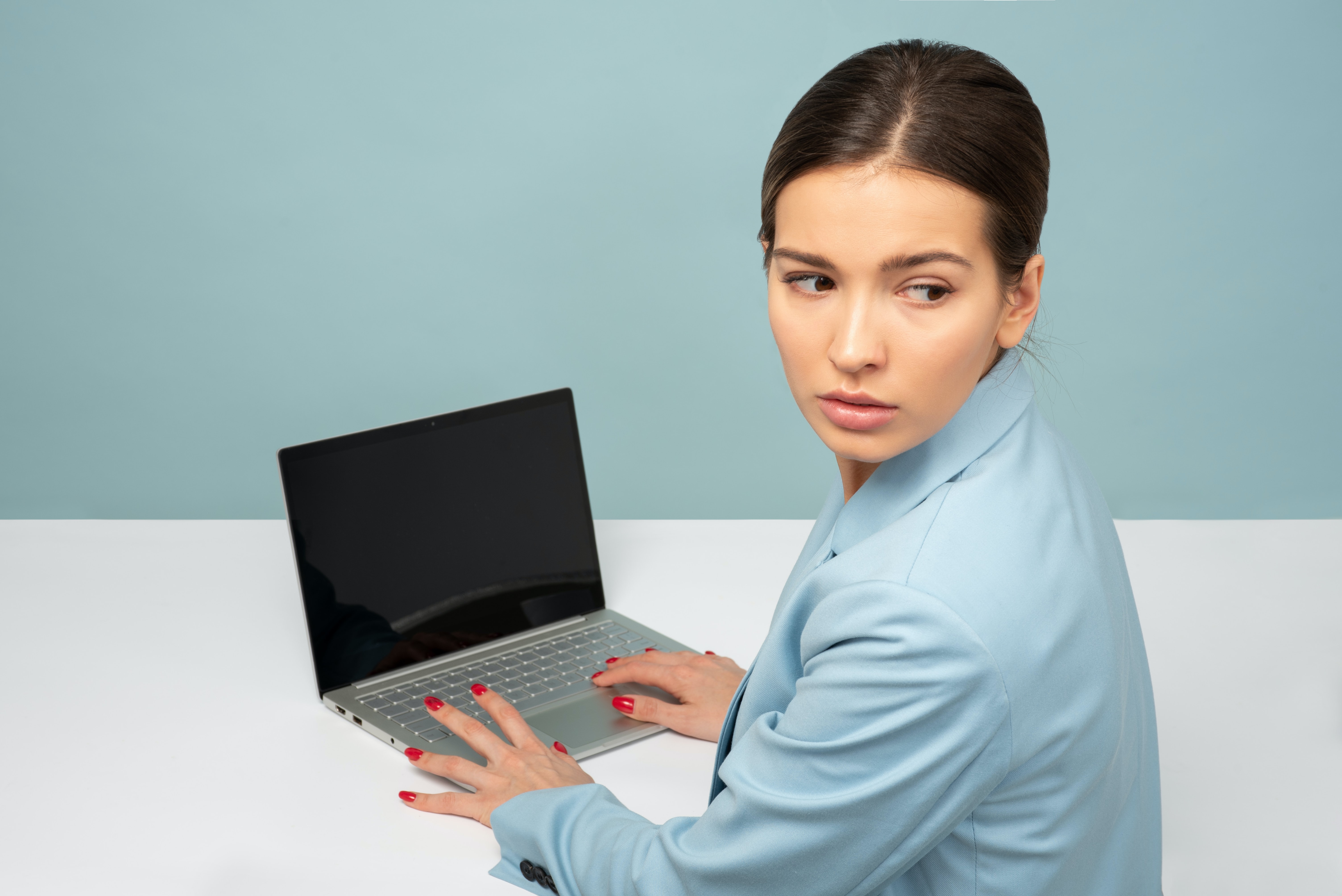 PRT Staffing Don't Fret the Employment Gap (Too Much) Worried Girl at Computer