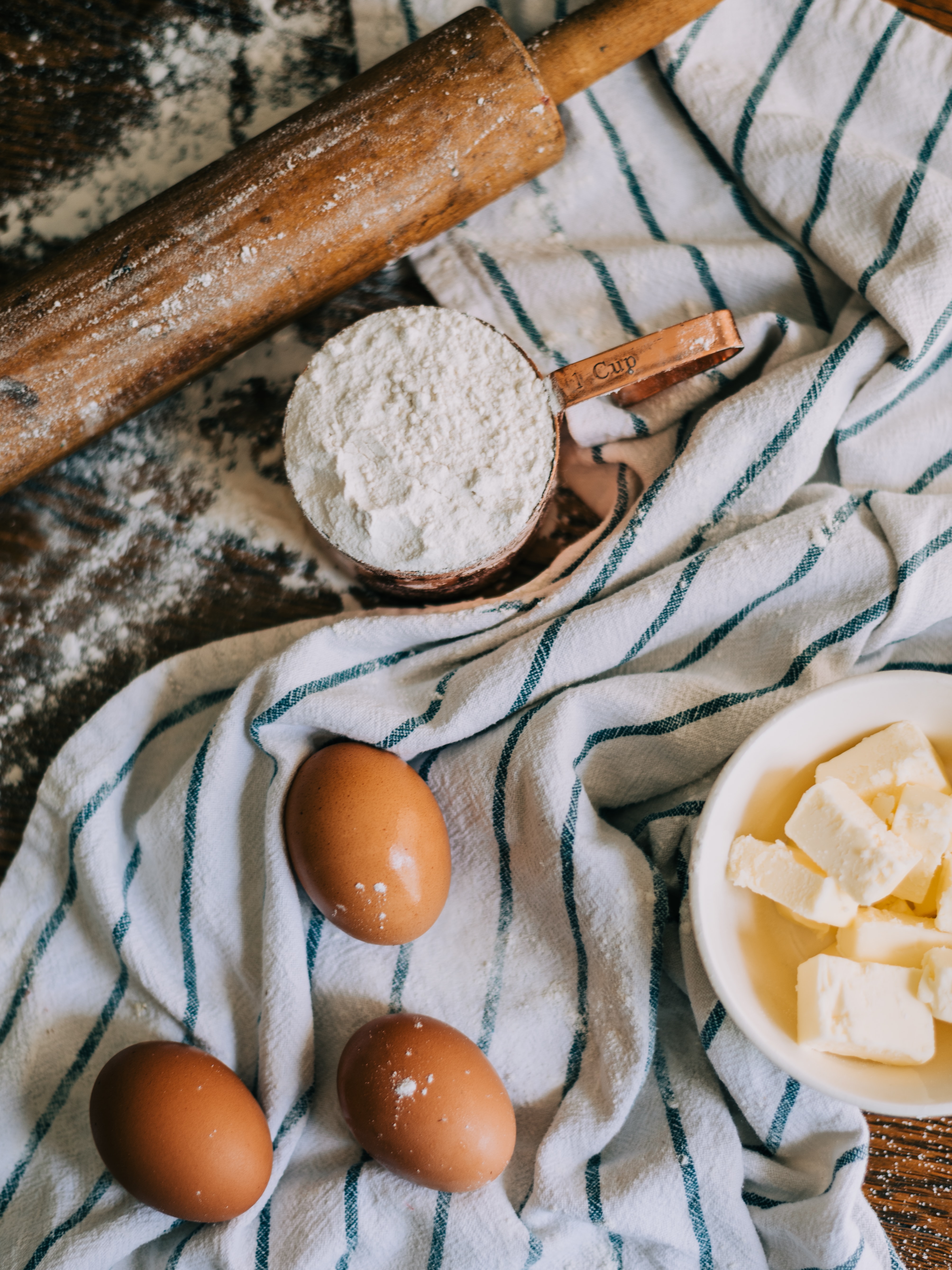 PRT Staffing Quick and Easy Holiday Recipes Eggs Flour Butter Rolling Pin